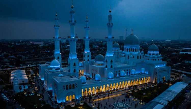 The Sheikh Zayed Solo Grand Mosque in Solo City, Indonesia. The country has the world’s largest Muslim population.