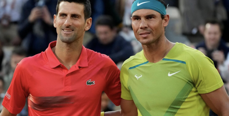 Serbia's Novak Djokovic and Spain's Rafael Nadal.