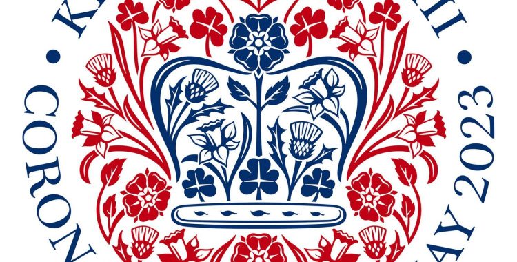 The English version of the official Coronation emblem of King Charles III and Camilla, the Queen Consort.