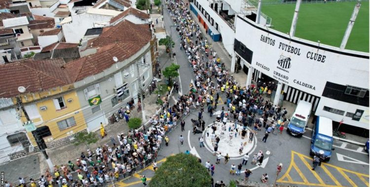 Thousands of mourners from all around the world are expected to gather in Santos